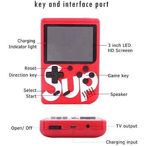 M3 Big Sup Game Box Power 900 In 1 Color Lcd 3.0  AND Sup 400 in 1 Games Retro Game  Console Handheld  Game PAD Gamebox