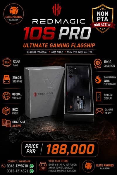 redmagic 10S pro 12 / 256GB global variant | non PTA non active | box