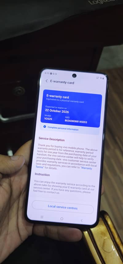 Vivo V60 lite 5g 4 months warranty