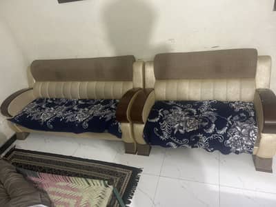6 seater hard wood sofa set