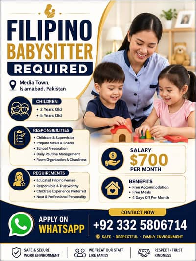 Filipino babysitter required 24/7