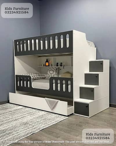 Bunk bed | Kid wooden bunker | Baby bed | Double bed | Triple bunk be