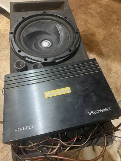 Amplifier6500 watts output power  and  orignal kenwood basstube
