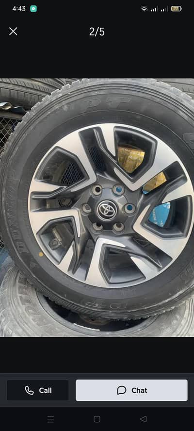 Fortuner Legendre rims tyres 2022 model 18 inch