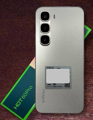 infinix hot 60 pro full box with 11 mnth wranty