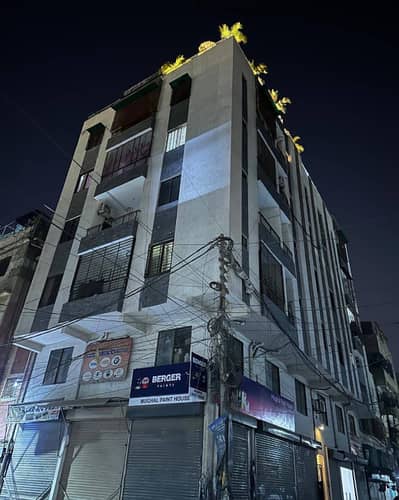 Tariq Road 3 Bed Room with lounge, with lease, with lift facility brand new building and not used for even one day