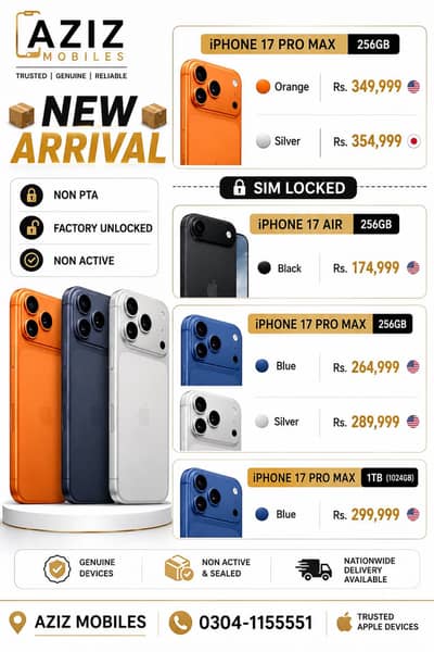 iPhone 17 Pro Max 256GB JV & UNLOCK