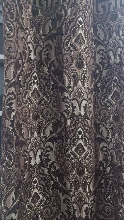 Dark brown thick velvet curtains