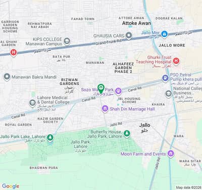 Corner In Main Canal Bank Road 11 Kanal Commercial Plot For sale