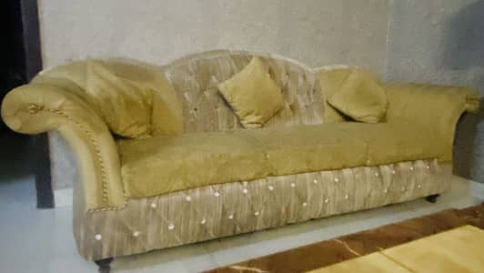 Sofa plus Two marble tables Used but in good condition
