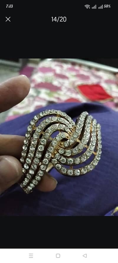 earings and bracelet