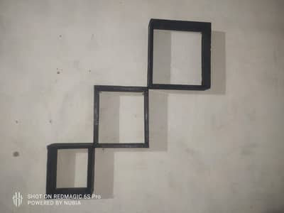  Modern Handmade Wooden Wall Shelf – Geometric Design