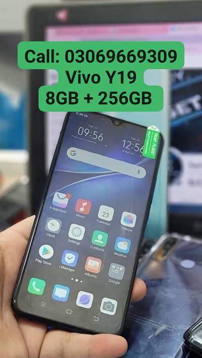 Vivo Y19 PTA Approved With Box 8GB + 256GB 10by10 With Warranty