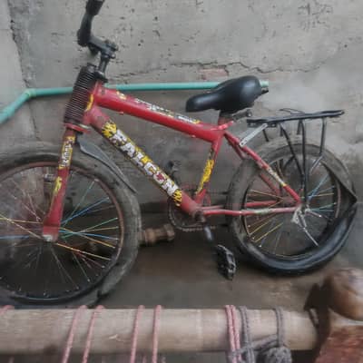 FAlcone cycle Hai Piche wala tyre full damage hai