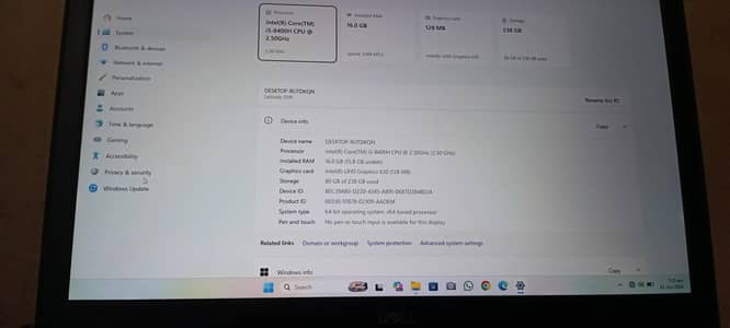Dell Latitude 5591 | Core i5 8th Gen | 16GB RAM | 256 GB SSD | WIN 11
