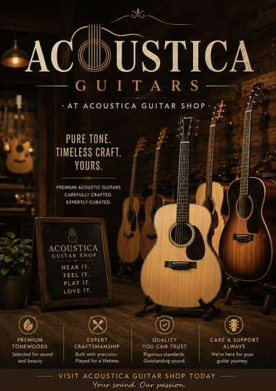 Quality guitars collection at Acoustica guitar shop