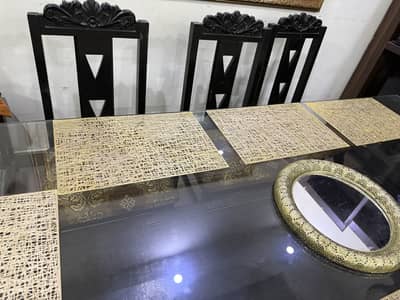 Eight chairs dining table