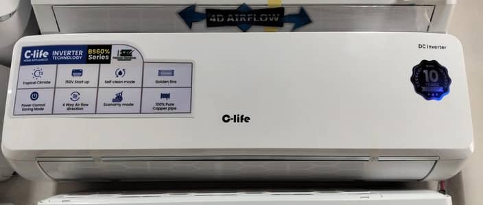 C-Life DC Inveter 1.5 Ton T3 Brand New Pack