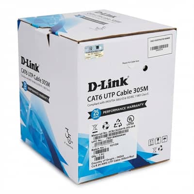 D-Link Cat-6 UTP Pure Copper 24 AWG