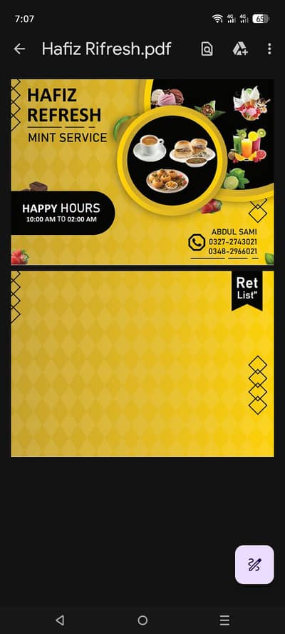 Hafiz refreshment service