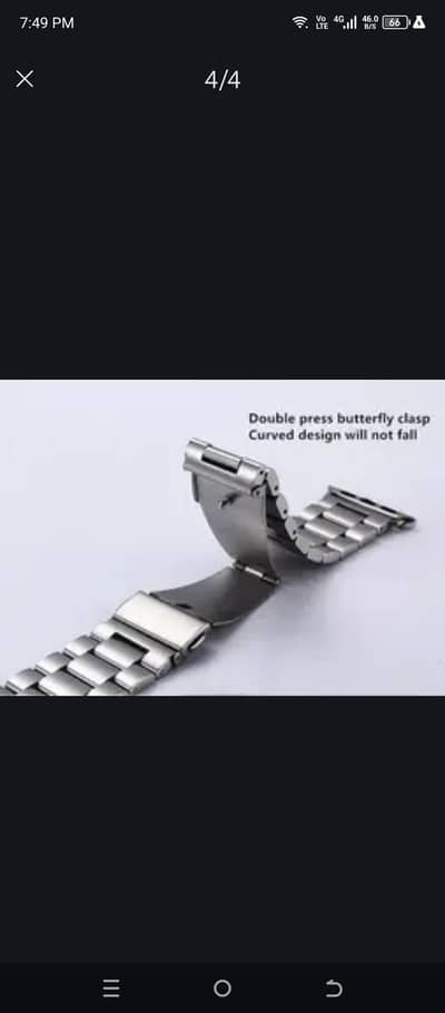 Luxury Silver Metal Chain Strap for Apple Watch / Smartwatch - High Qu