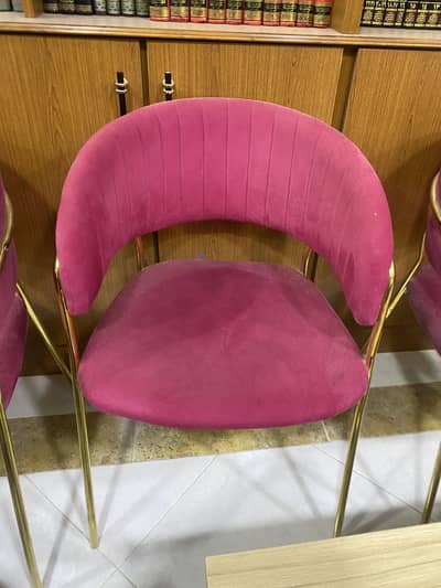 Pink Velvet Chairs – Rs. 6,000 Each | Set of 8