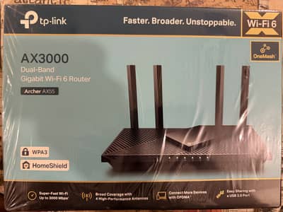TP-Link Archer AX55 AX3000 Dual-Band Wi-Fi 6 Router – Like New