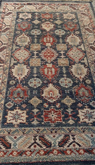 Irani Carpet Blue Silk 7x10 Original Condition