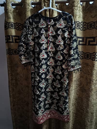Fancy three piece (formal dress) with banarsi shalwar