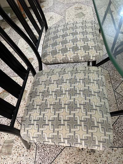 Rod iron dining table with chairs