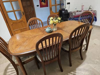 wooden dining table chair
