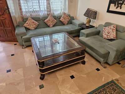 5 seater sofa set with table