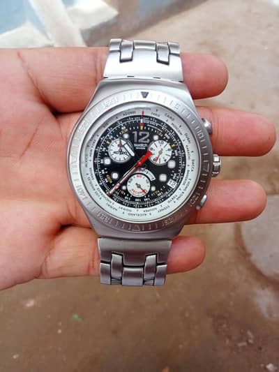 swatch irony chorograph 47mm jumbo size