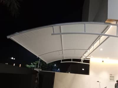 Modern Car Porch Designs in Pakistan, PVC Tensile Fabric Car shades