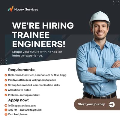 DAE Mechanical, Electrical & Civil Engineers Required – Fresh