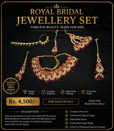  Beautiful Ladies Jewelry Set - New Condition - Rs. 4500