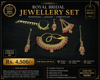  Beautiful Ladies Jewelry Set - New Condition - Rs. 4500