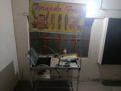 Tornado fries Mukamal bike and shop stall With machines or Mukamal smn