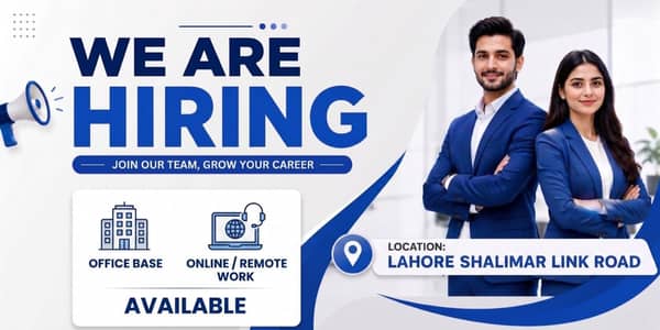 Hiring now male and female for work