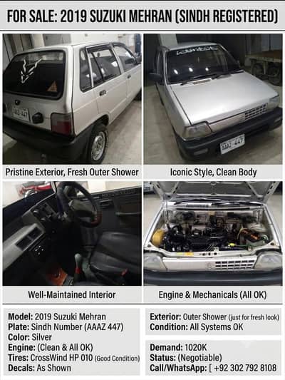 Suzuki Mehran VXR 2019