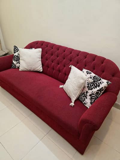 Kikkar wood sofa set 6 seater
