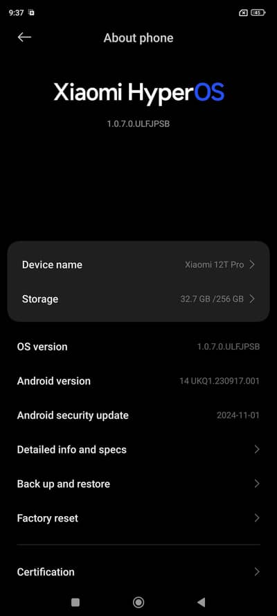 Xiaomi 12T Pro