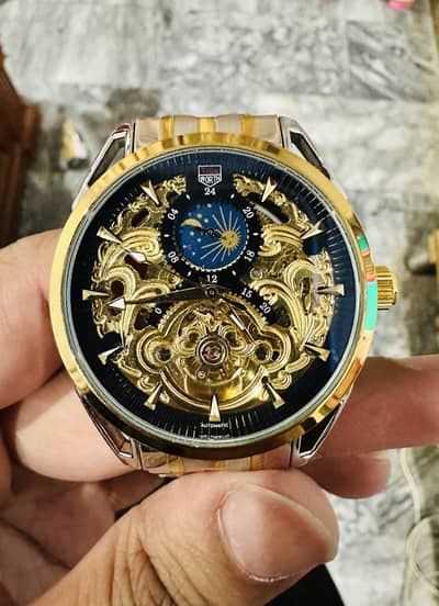 TRUE WORTH Automatic Skeleton Watch