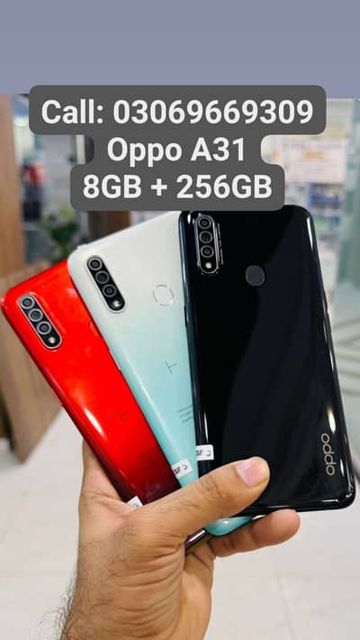 Oppo A31 PTA Approved 8GB + 256GB With Box 10by10 With Warranty