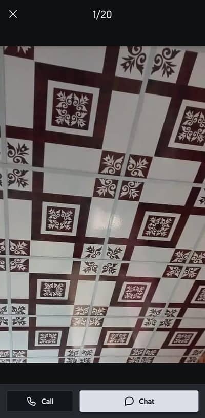Gypsum 2 by 2 and pop ceiling  with material fitting 0315/91'999"52