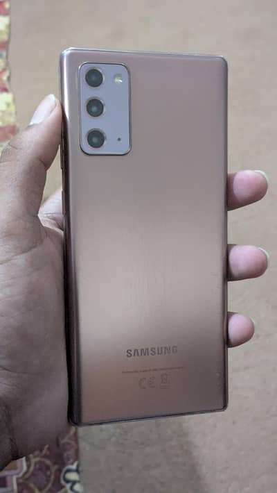 Samsung Note 20 8GB/250GB 7/10 condition PTA Provved with Box&charger