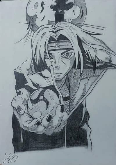Hand drawn itachi uchiha sketch