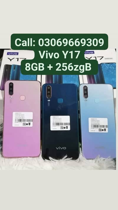 Vivo Y17 PTA Approved 8GB + 256GB With Box 10by10 Condition Warranty