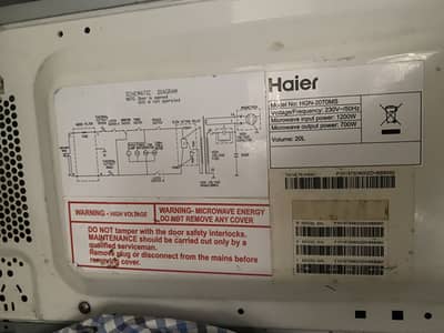 Title*: Haier Microwave Oven - 20L / 25L | Used | Working 100%