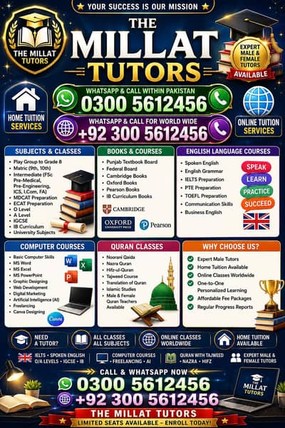 Best Home & Online Tuition Services | Expert Tutors for All Subjects
